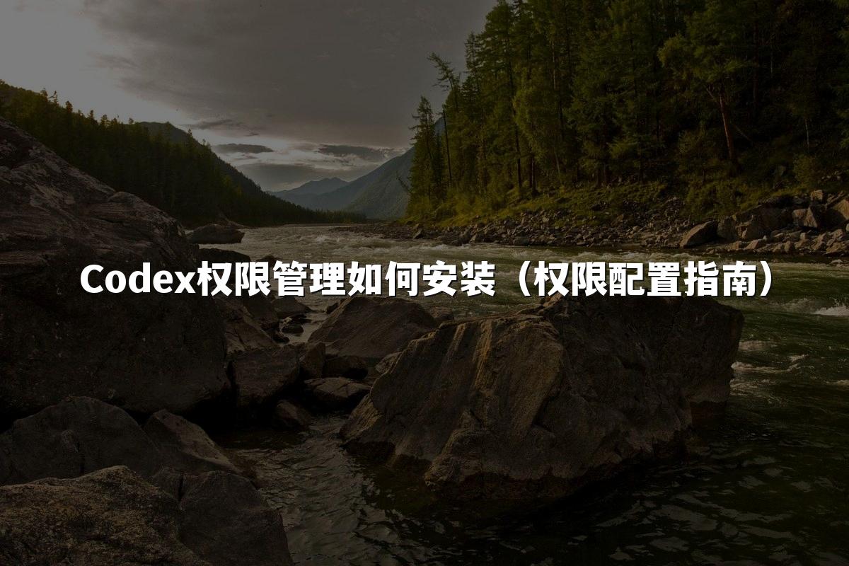 Codex权限管理如何安装(权限配置指南)