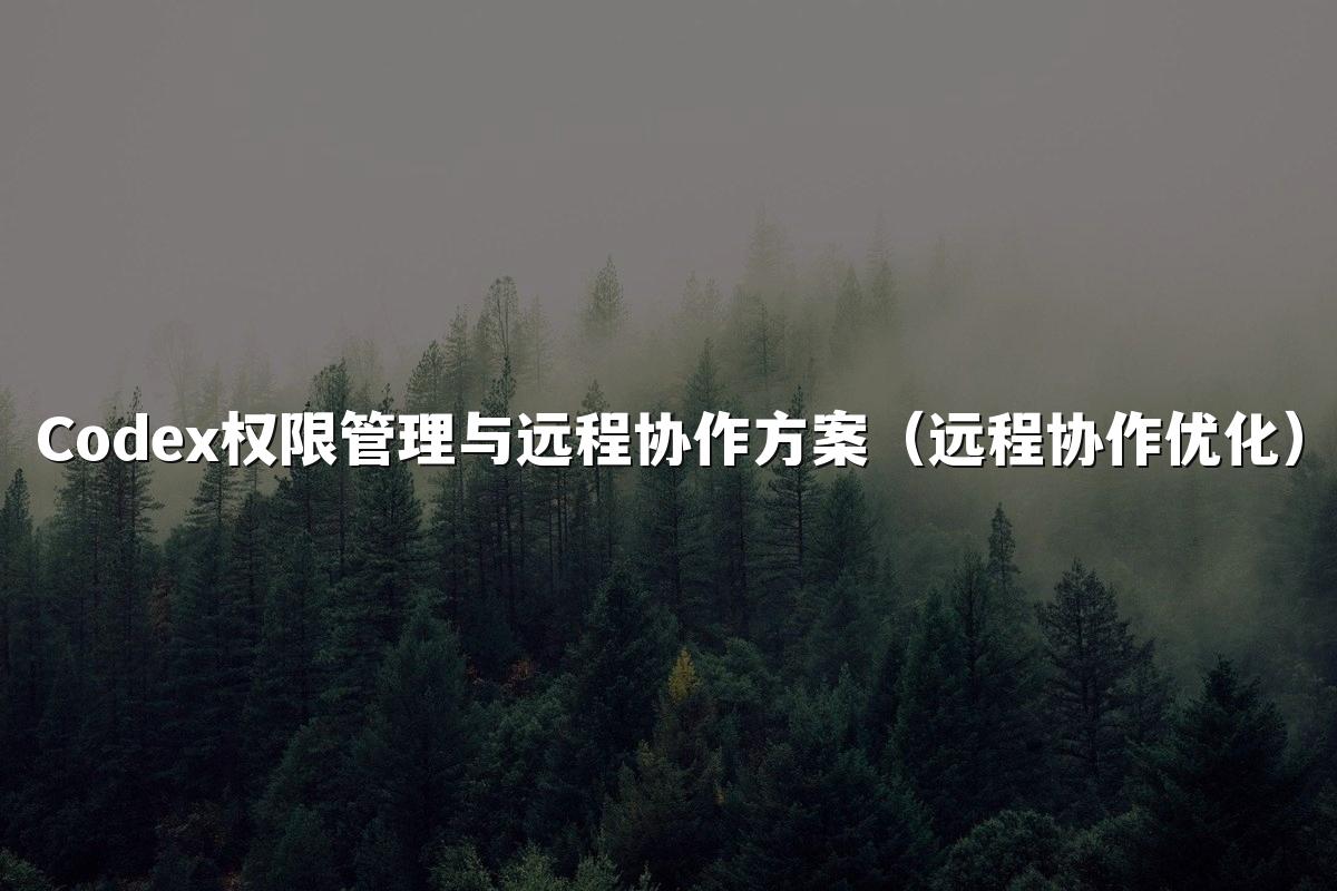 Codex权限管理与远程协作方案（远程协作优化）