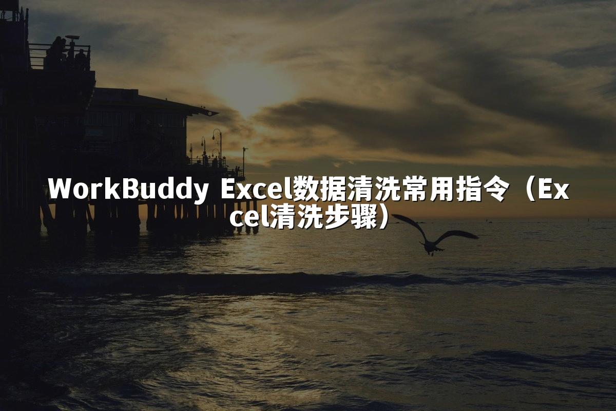 WorkBuddy Excel数据清洗常用指令（Excel清洗步骤）