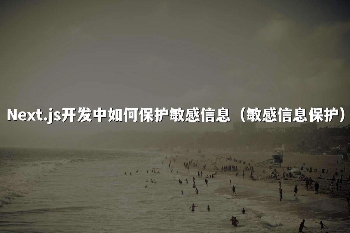 Next.js开发中如何保护敏感信息(敏感信息保护)