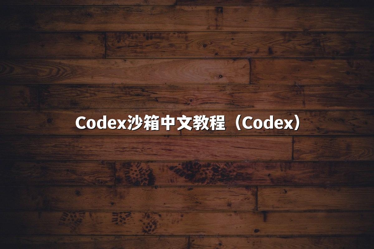 Codex沙箱中文教程(Codex)