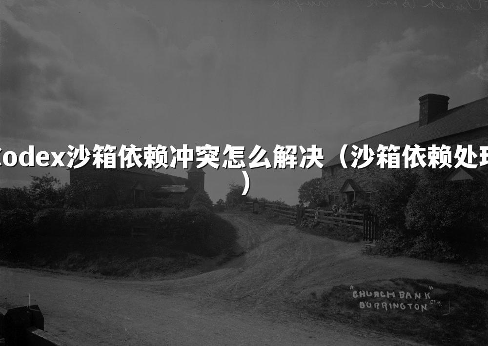 Codex沙箱依赖冲突怎么解决（沙箱依赖处理）