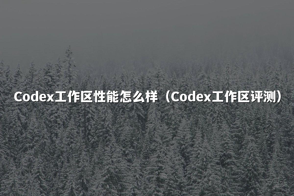 Codex工作区性能怎么样(Codex工作区评测)
