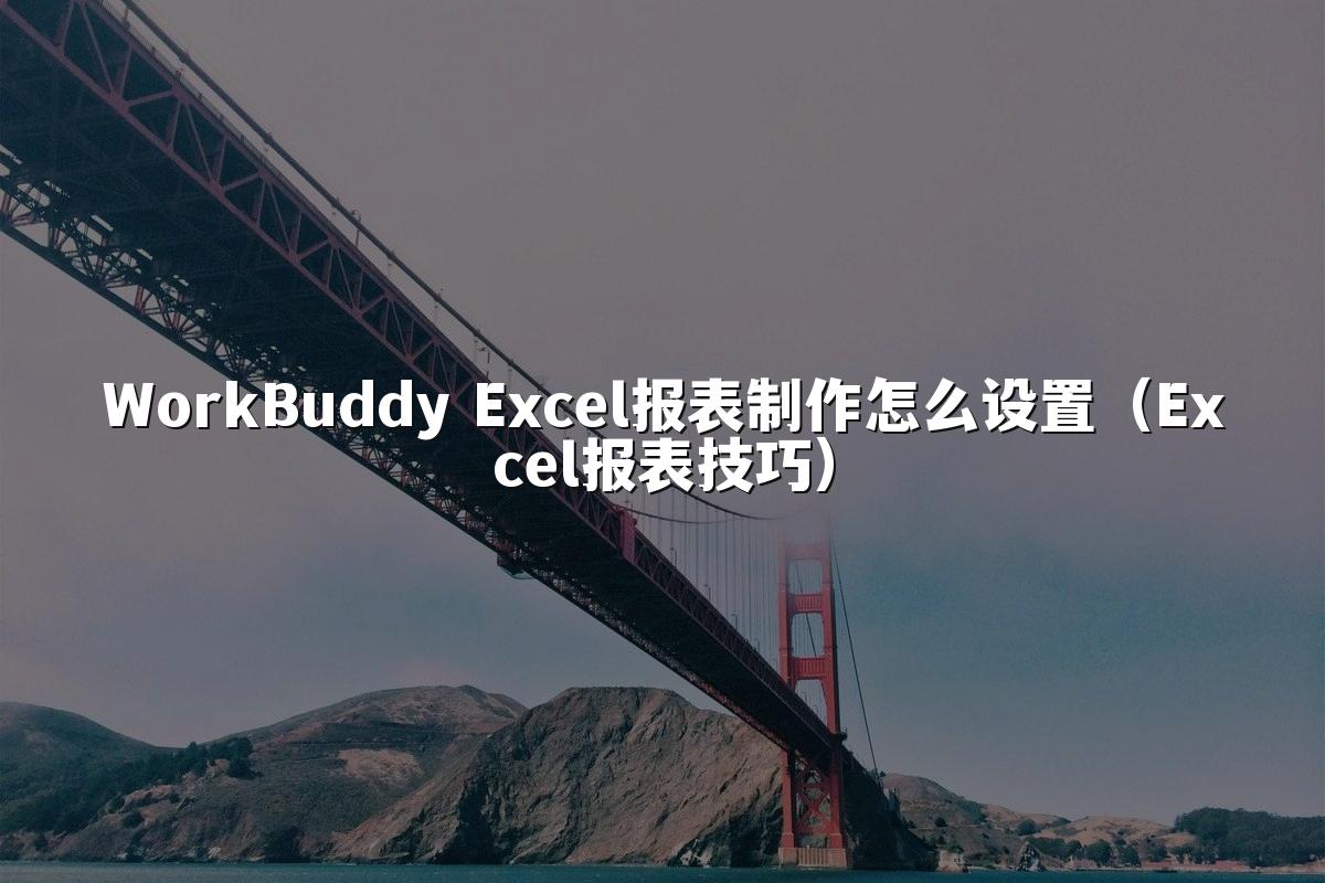 WorkBuddy Excel报表制作怎么设置(Excel报表技巧)