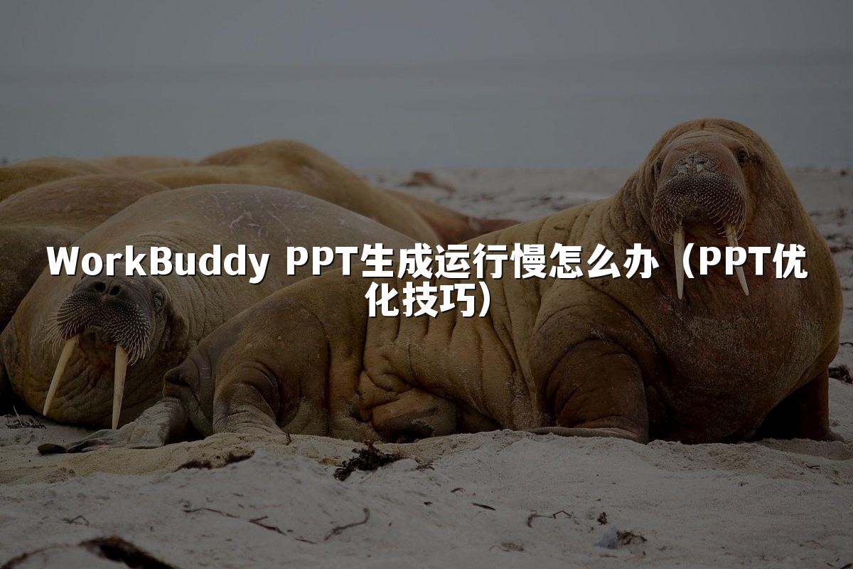 WorkBuddy PPT生成运行慢怎么办（PPT优化技巧）
