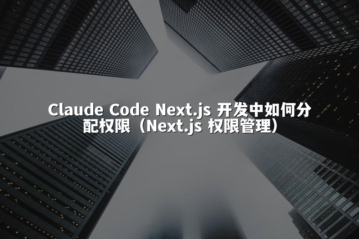 Claude Code Next.js 开发中如何分配权限（Next.js 权限管理）