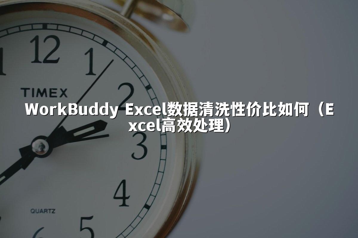 WorkBuddy Excel数据清洗性价比如何（Excel高效处理）