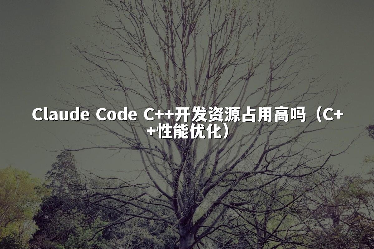 Claude Code C++开发资源占用高吗（C++性能优化）