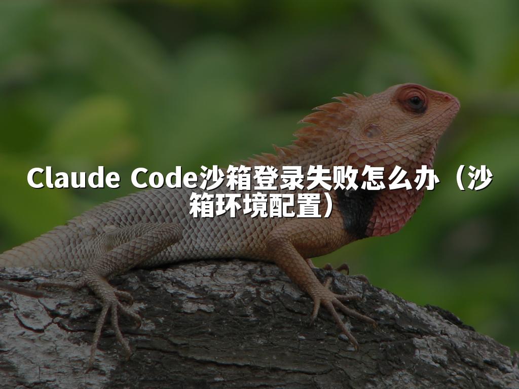 Claude Code沙箱登录失败怎么办（沙箱环境配置）