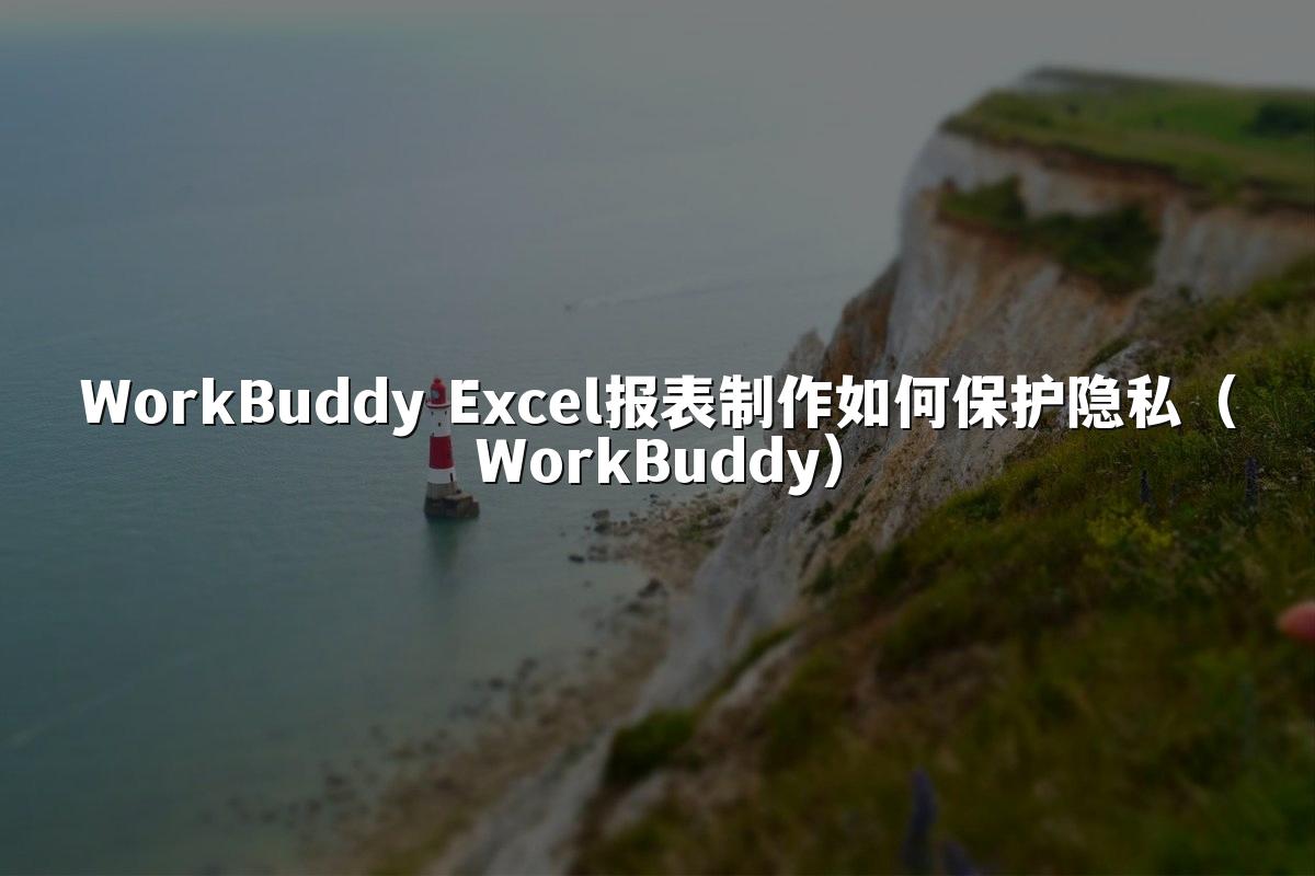 WorkBuddy Excel报表制作如何保护隐私（WorkBuddy）