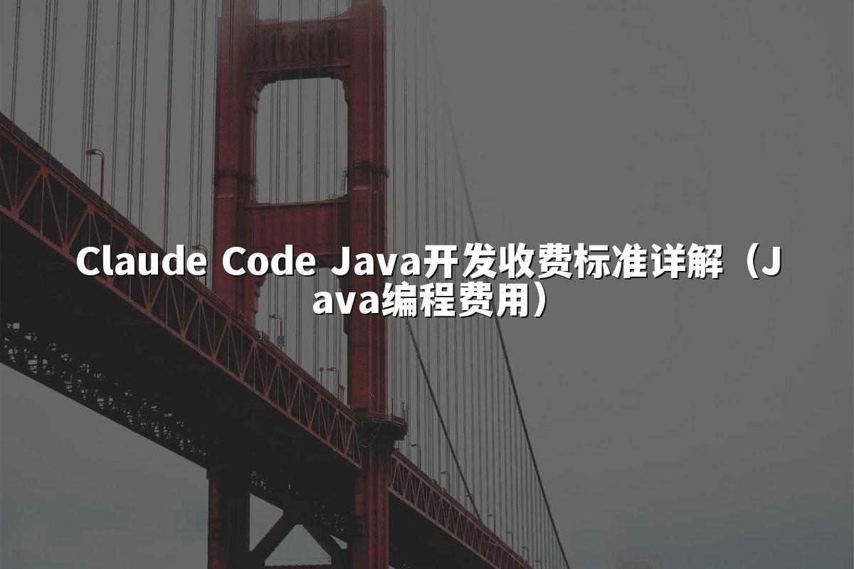 Claude Code Java开发收费标准详解(Java编程费用)