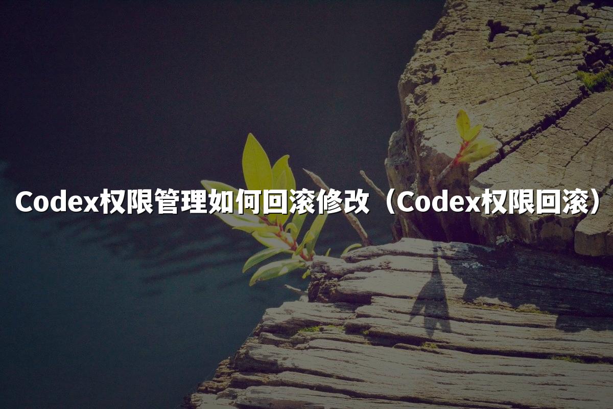 Codex权限管理如何回滚修改（Codex权限回滚）