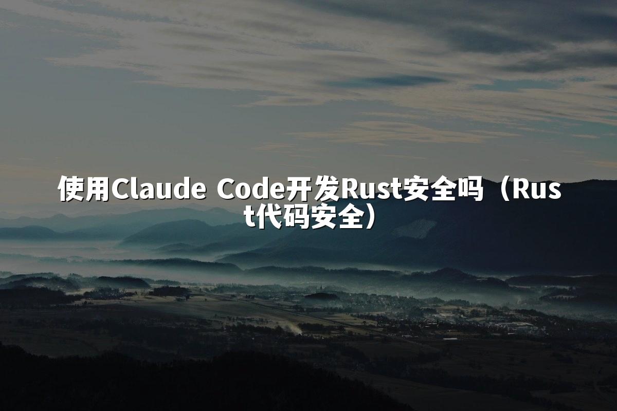 使用Claude Code开发Rust安全吗（Rust代码安全）