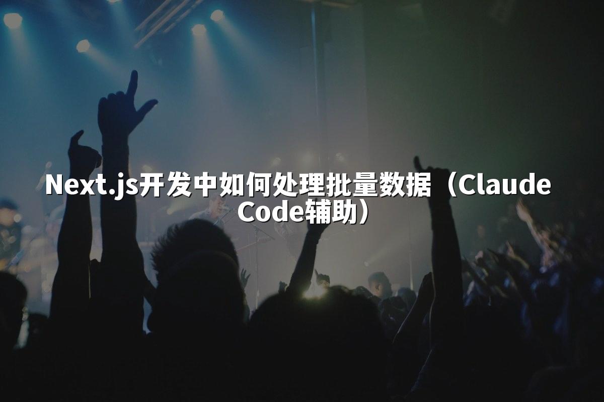 Next.js开发中如何处理批量数据（Claude Code辅助）