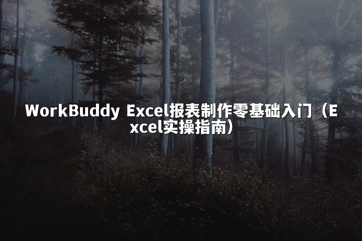 WorkBuddy Excel报表制作零基础入门（Excel实操指南）