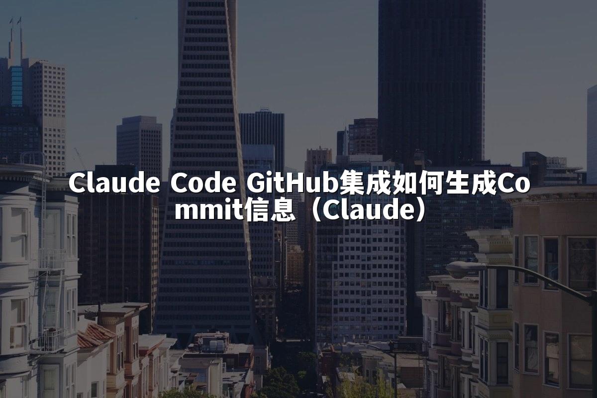 Claude Code GitHub集成如何生成Commit信息(Claude)