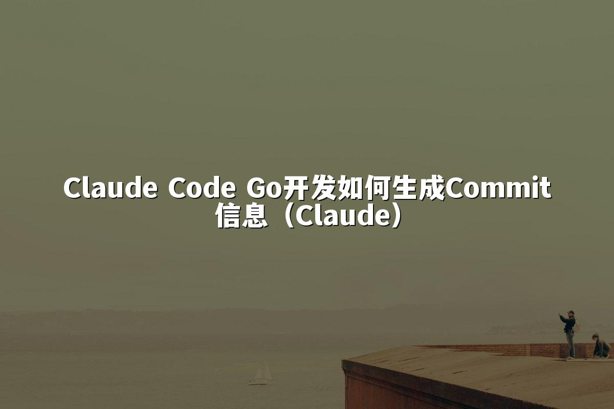 Claude Code Go开发如何生成Commit信息（Claude）