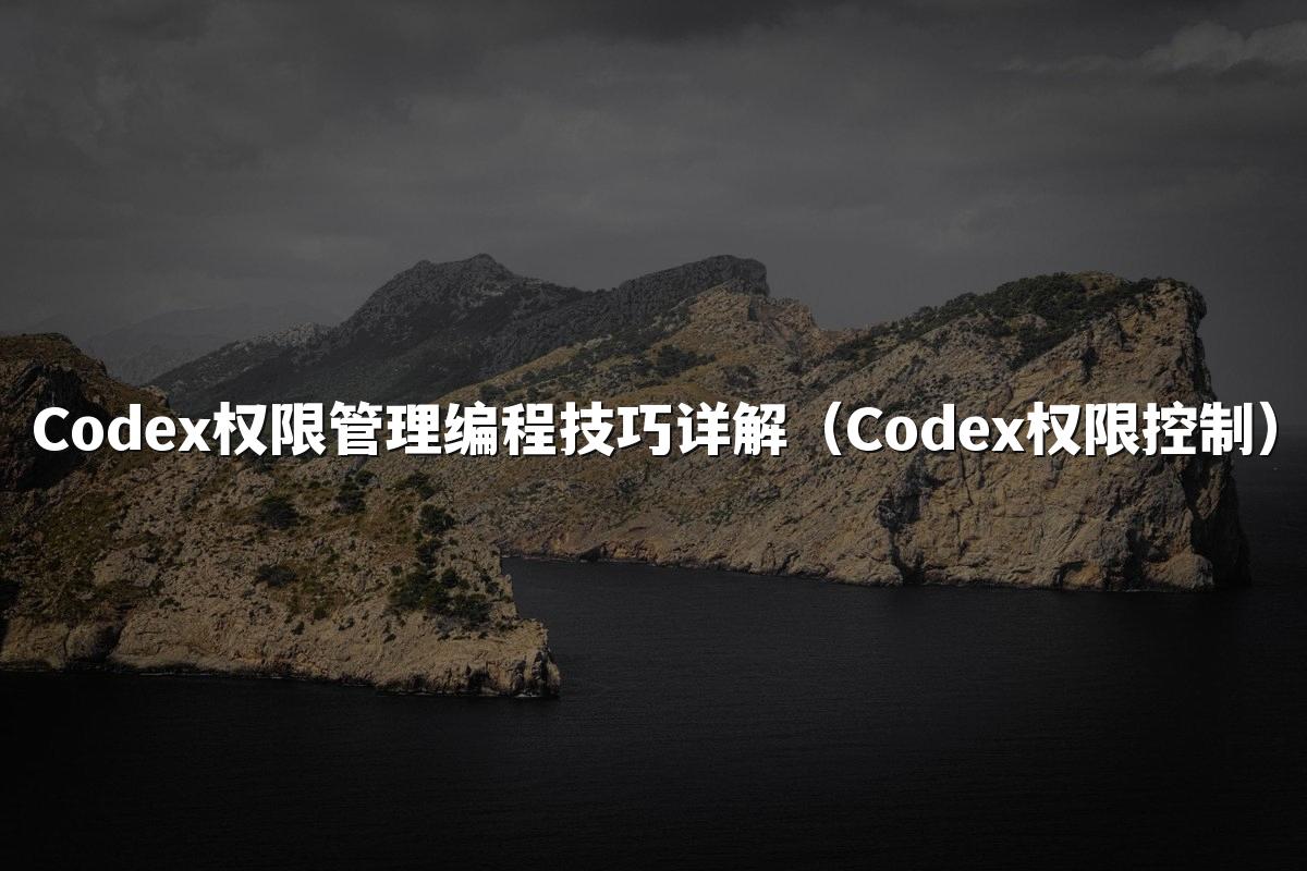 Codex权限管理编程技巧详解（Codex权限控制）