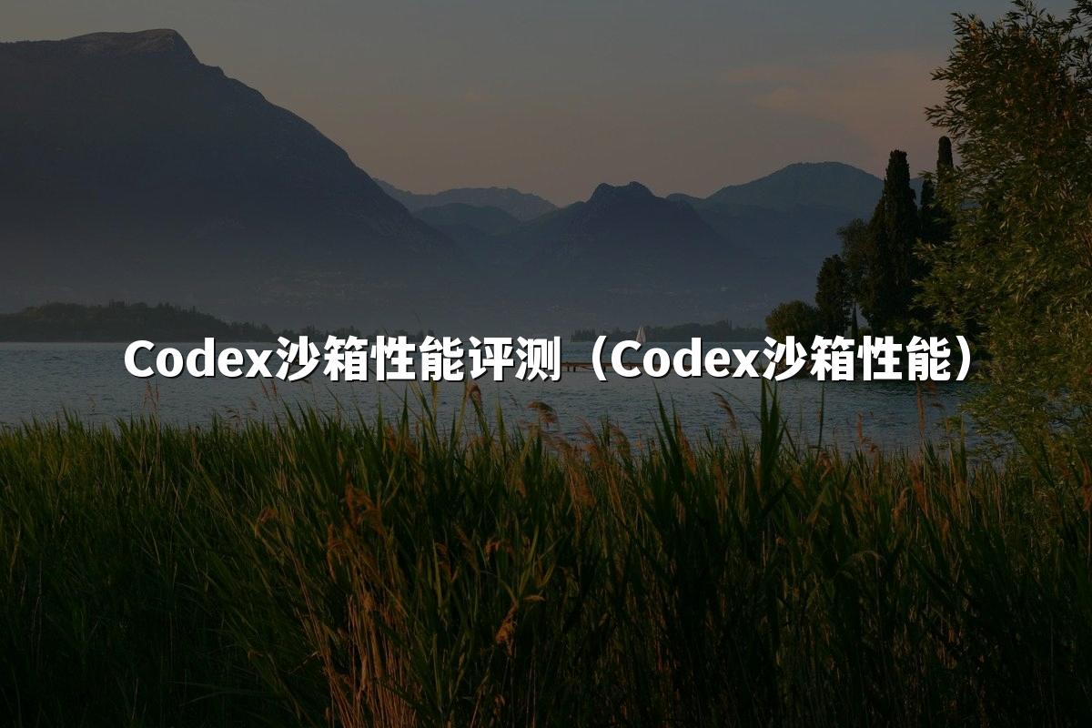 Codex沙箱性能评测（Codex沙箱性能）