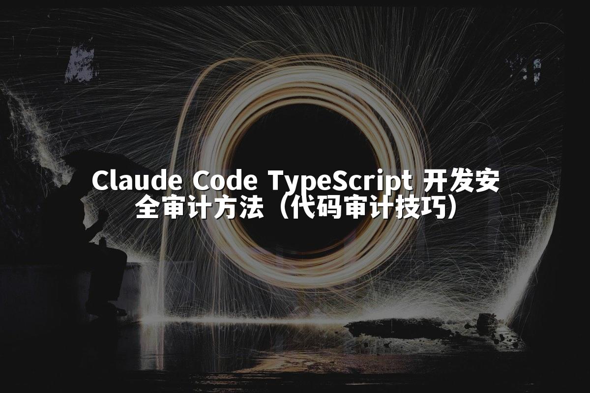 Claude Code TypeScript 开发安全审计方法(代码审计技巧)