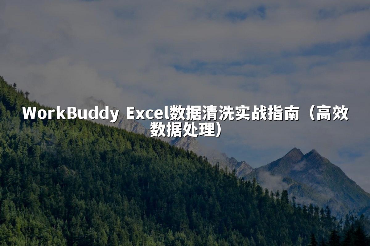 WorkBuddy Excel数据清洗实战指南（高效数据处理）