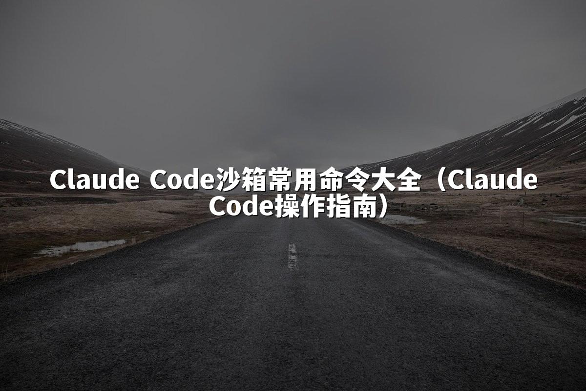 Claude Code沙箱常用命令大全（Claude Code操作指南）