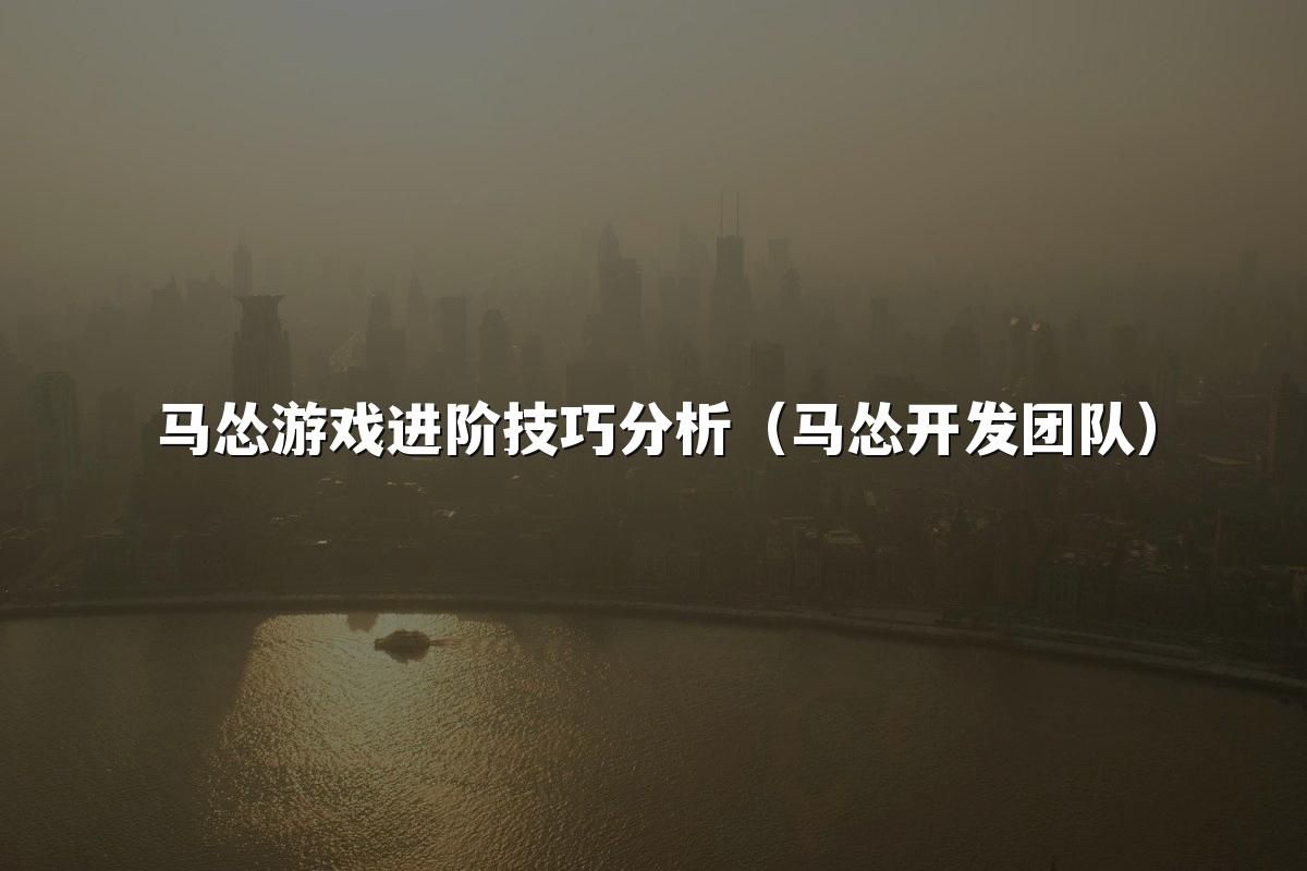 马怂游戏进阶技巧分析(马怂开发团队)