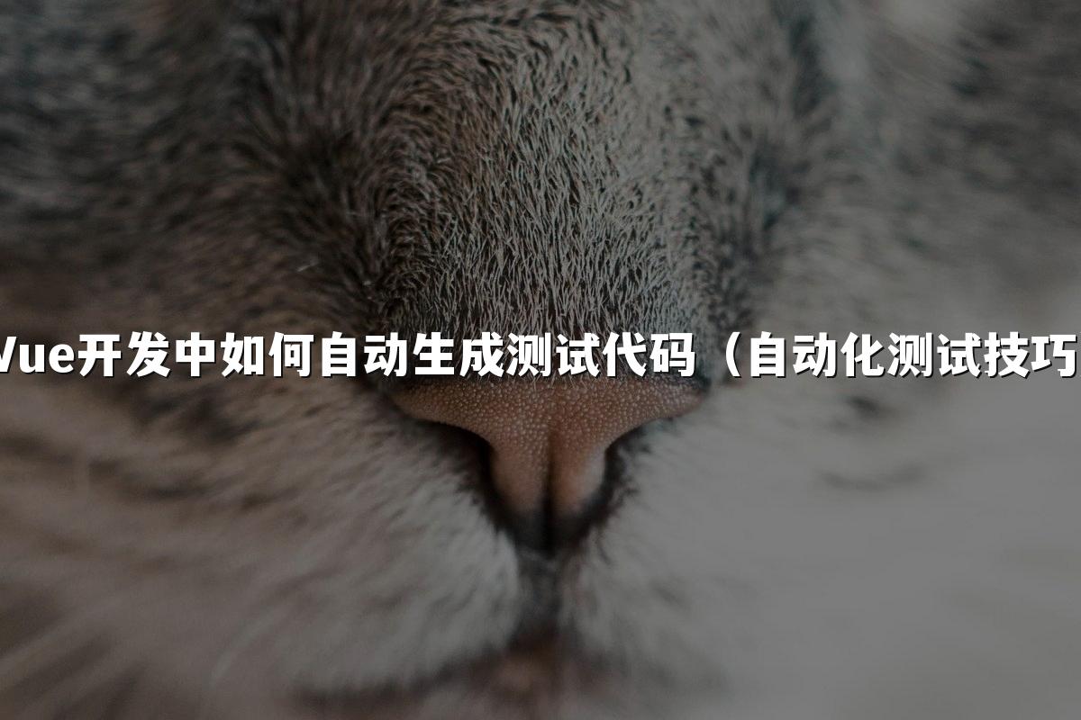 Vue开发中如何自动生成测试代码（自动化测试技巧）
