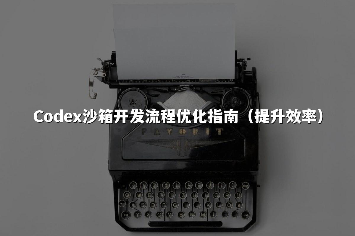 Codex沙箱开发流程优化指南（提升效率）