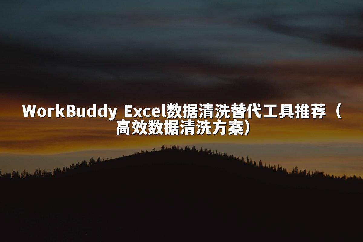 WorkBuddy Excel数据清洗替代工具推荐(高效数据清洗方案)