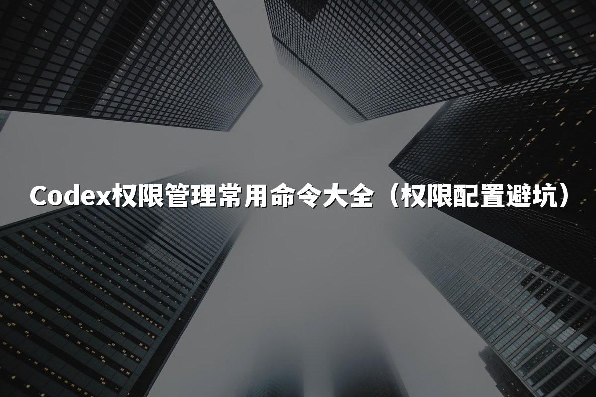 Codex权限管理常用命令大全（权限配置避坑）