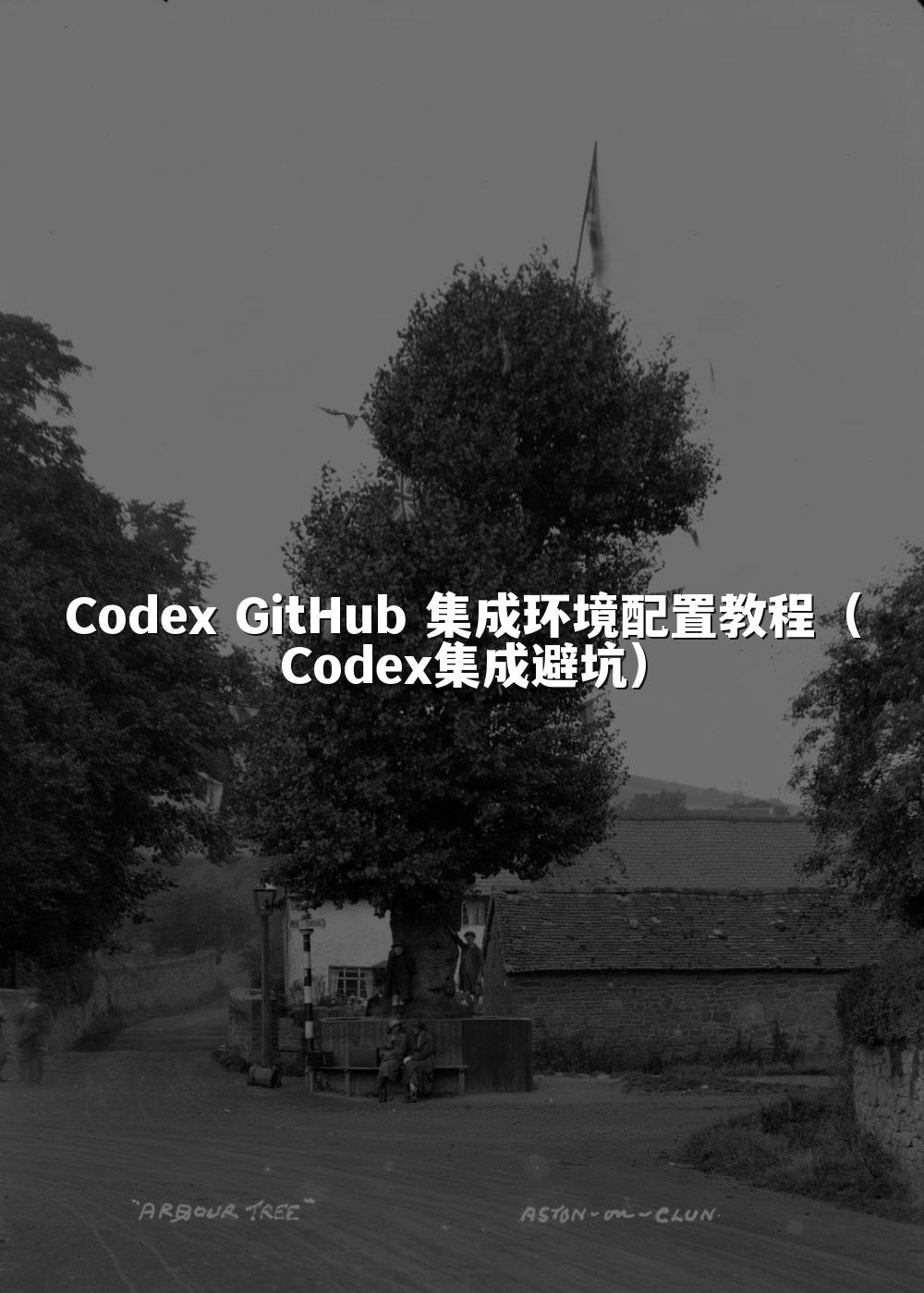 Codex GitHub 集成环境配置教程（Codex集成避坑）