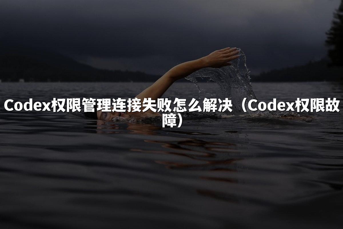 Codex权限管理连接失败怎么解决（Codex权限故障）