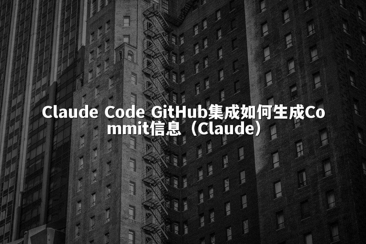 Claude Code GitHub集成如何生成Commit信息(Claude)