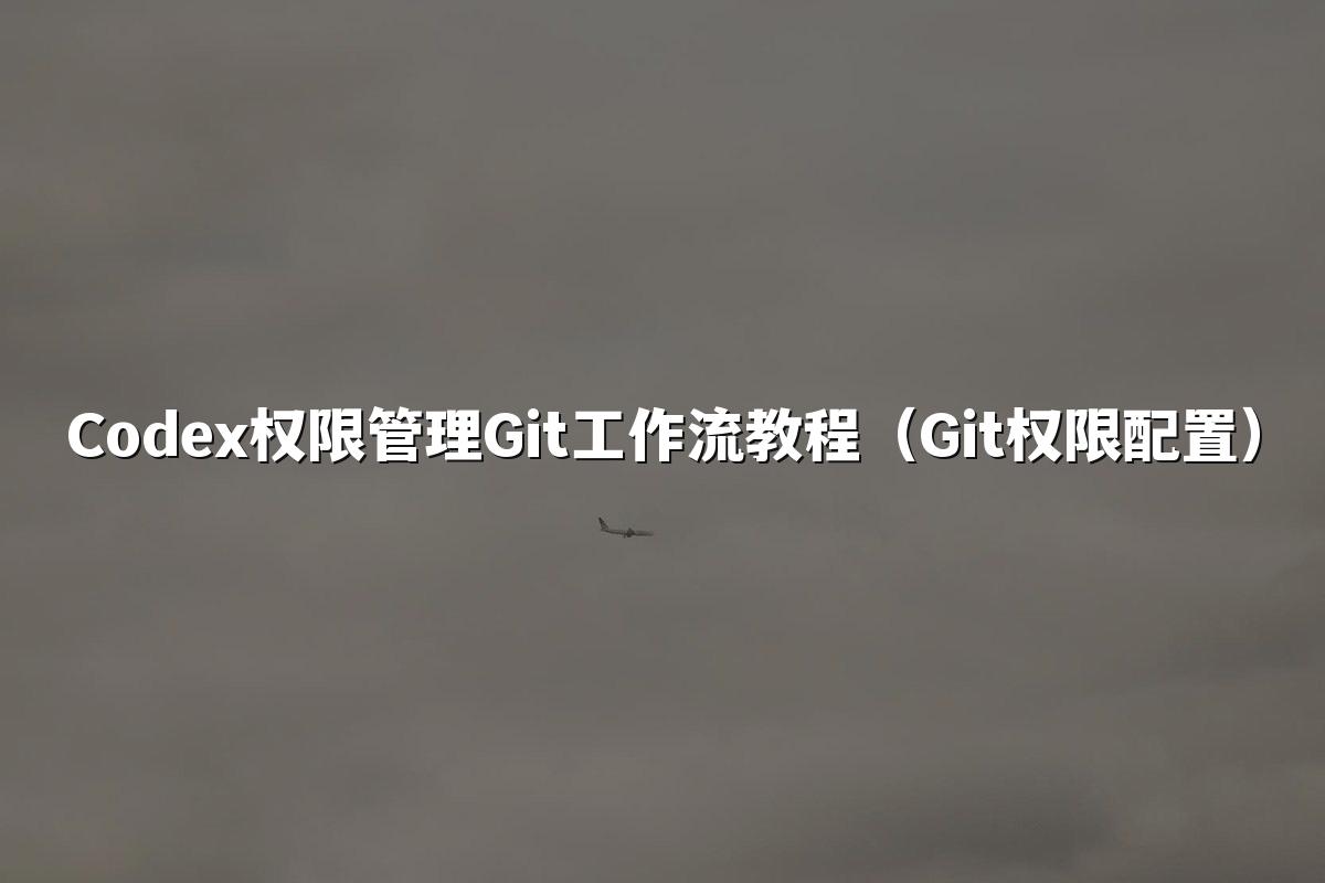 Codex权限管理Git工作流教程（Git权限配置）