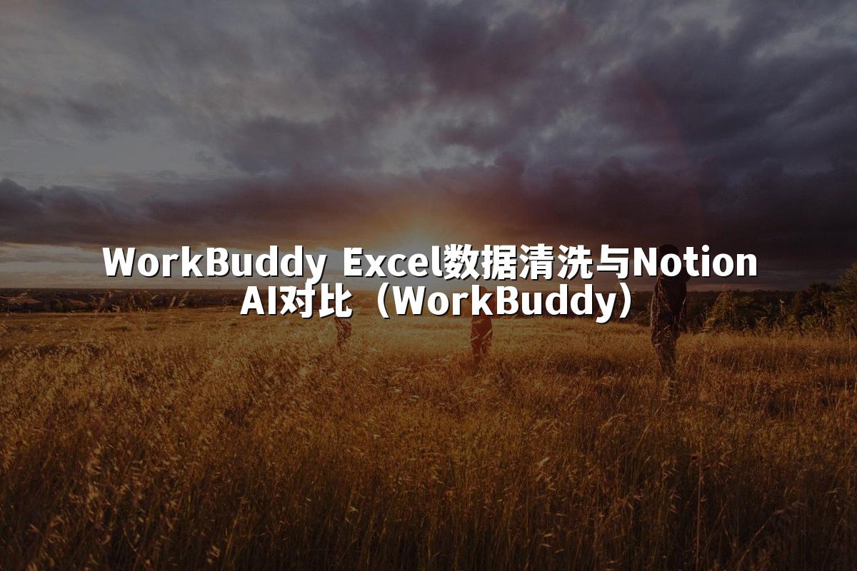 WorkBuddy Excel数据清洗与Notion AI对比（WorkBuddy）