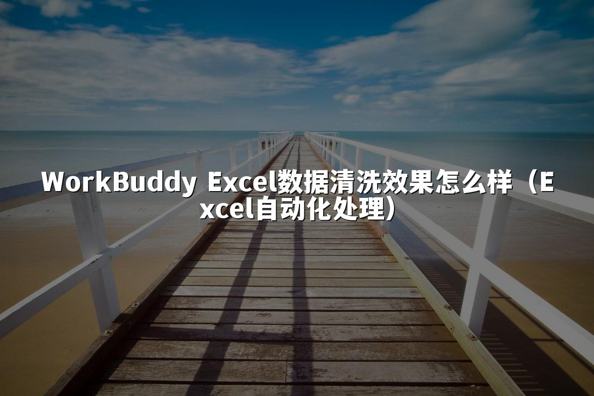 WorkBuddy Excel数据清洗效果怎么样（Excel自动化处理）
