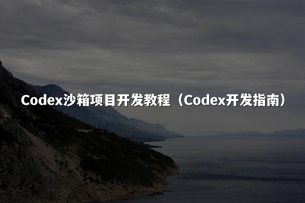 Codex沙箱项目开发教程（Codex开发指南）