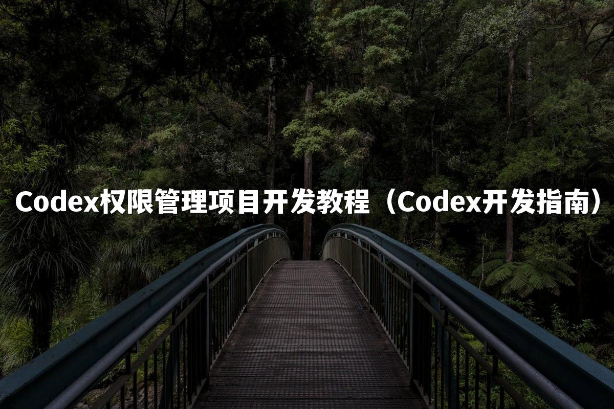 Codex权限管理项目开发教程(Codex开发指南)