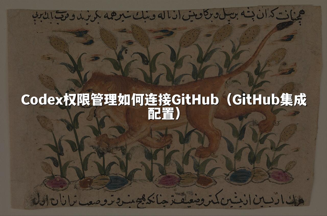 Codex权限管理如何连接GitHub（GitHub集成配置）