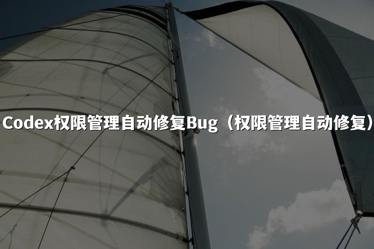 Codex权限管理自动修复Bug（权限管理自动修复）
