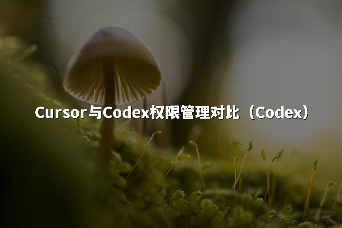 Cursor与Codex权限管理对比（Codex）