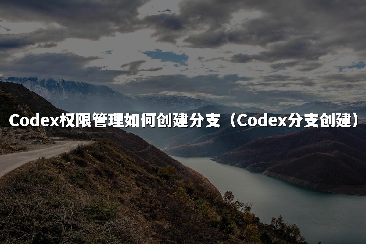 Codex权限管理如何创建分支（Codex分支创建）