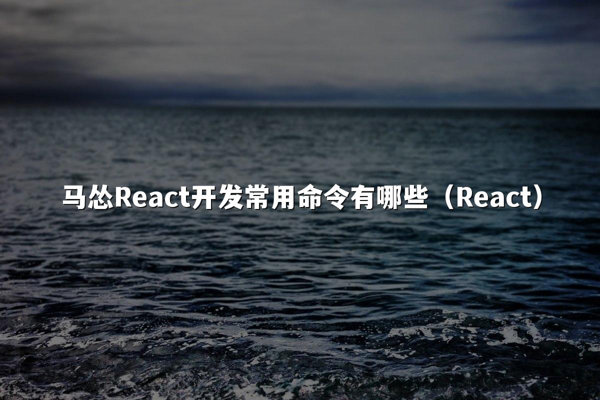 马怂React开发常用命令有哪些（React）