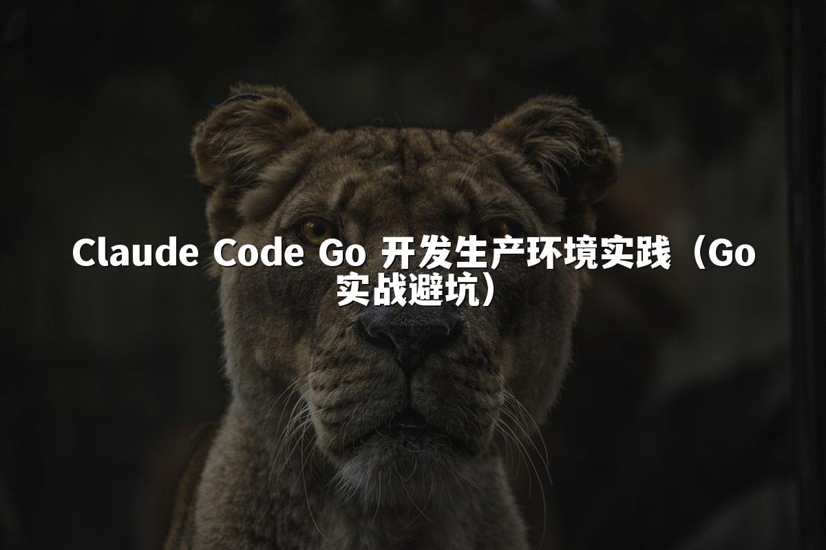 Claude Code Go 开发生产环境实践（Go实战避坑）