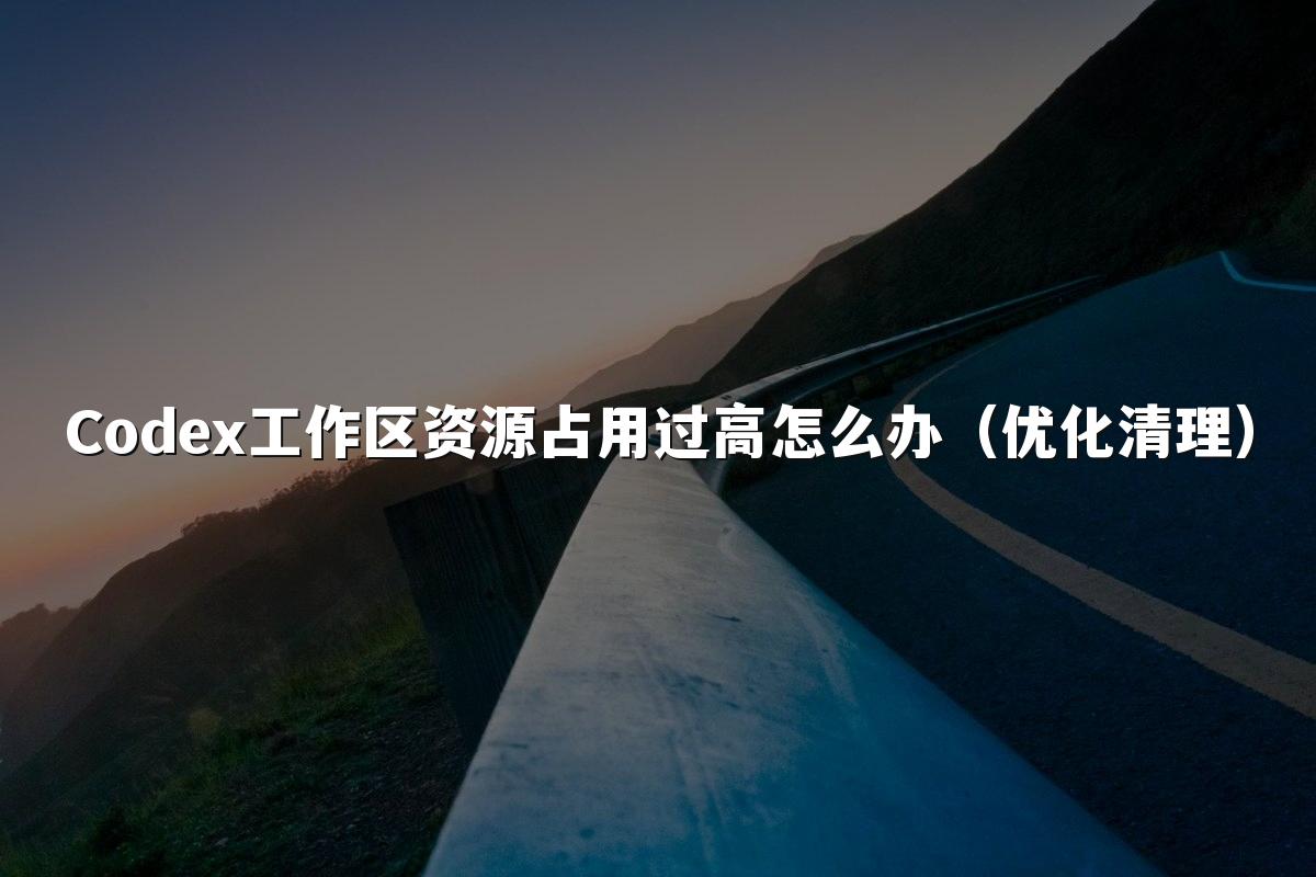 Codex工作区资源占用过高怎么办(优化清理)