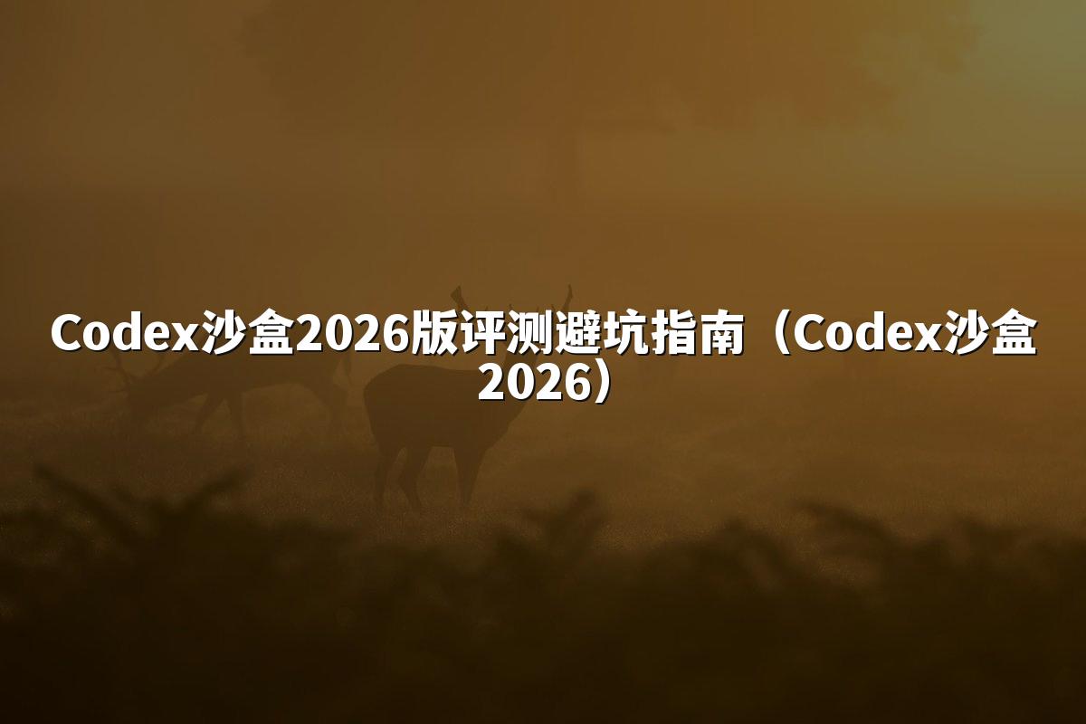 Codex沙盒2026版评测避坑指南（Codex沙盒2026）