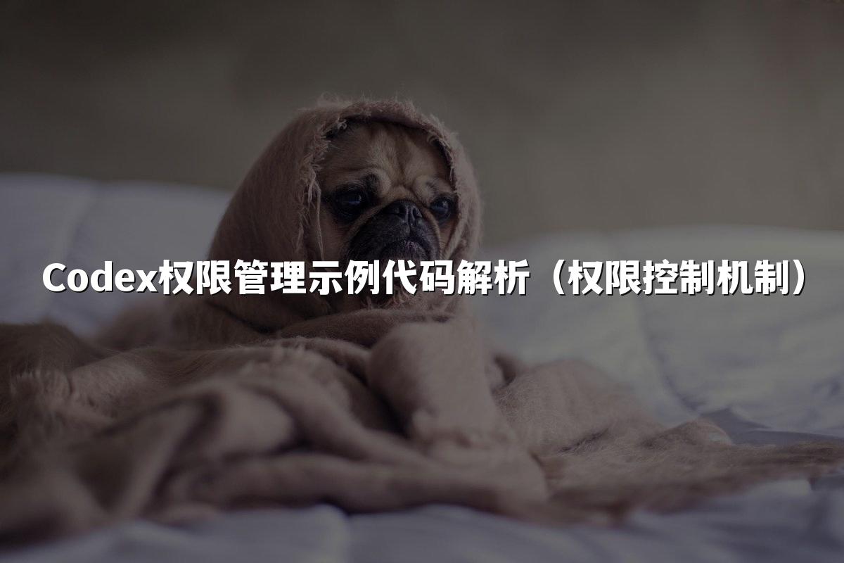 Codex权限管理示例代码解析（权限控制机制）