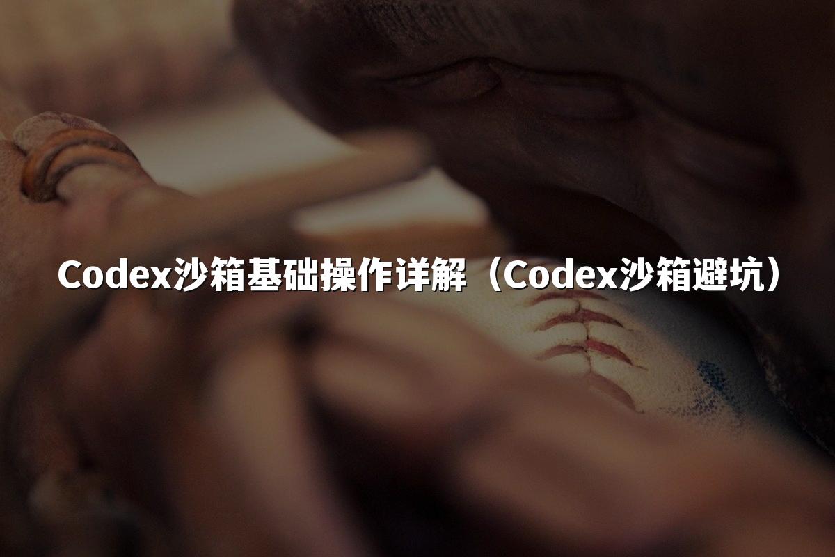 Codex沙箱基础操作详解（Codex沙箱避坑）