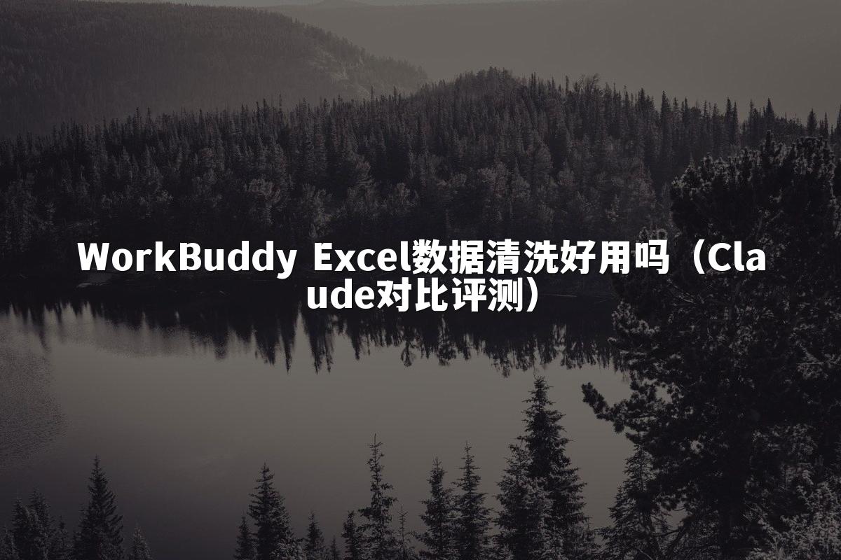 WorkBuddy Excel数据清洗好用吗（Claude对比评测）